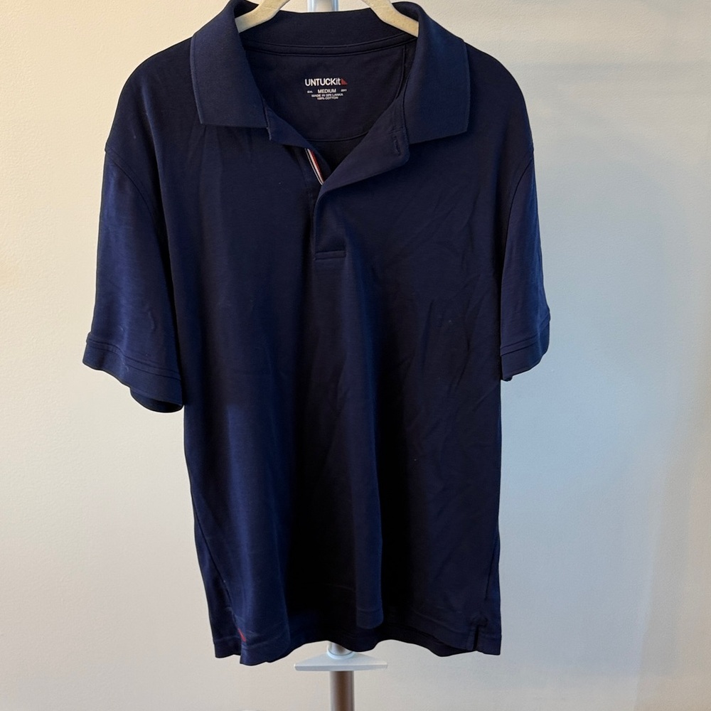 UNTUCKit Men's Navy Polo Shirt